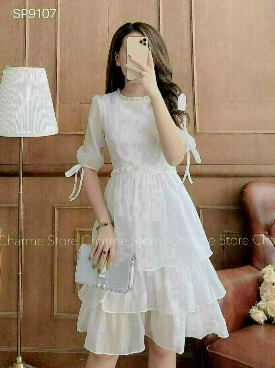 ĐẦM  XẾP LY CỔ 3 TẦNG QUÁ ĐẸP   3 MÀU Y HÌNH