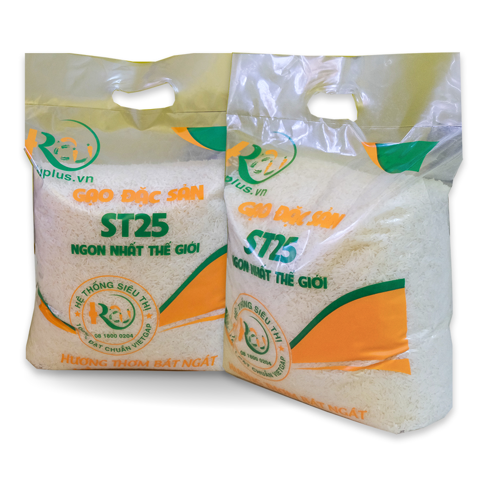 Gạo ST25 Rauplus - Ngon nhất thế giới - Đạt chuẩn HACCP - Túi 5Kg