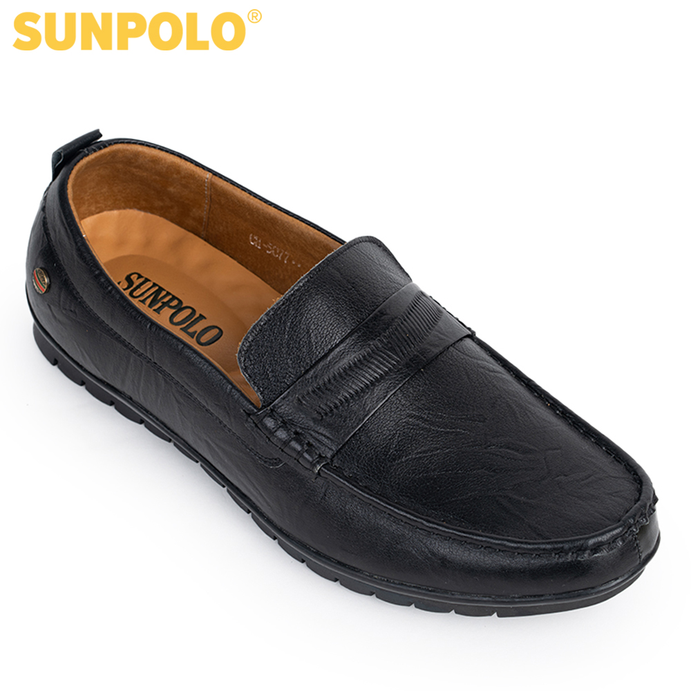 Giày lười nam da bò SUNPOLO CS5077- 2 Phiên bản màu