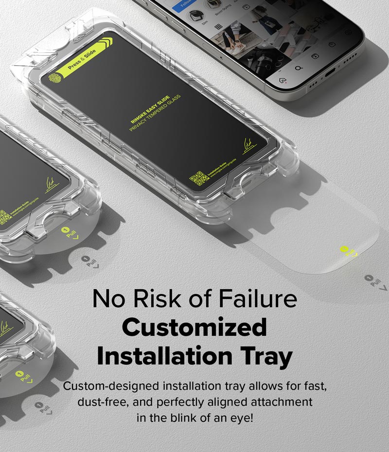 Bộ 2 Kính Cường Lực Chống nhìn Trộm Dành Cho iPhone 16 Pro Max/ 16 Pro/ 16 Plus/ 15 plus/ iphone 16/ 15 RINGKE Easy Slide Privacy Tempered Glass_ Hàng chính hãng