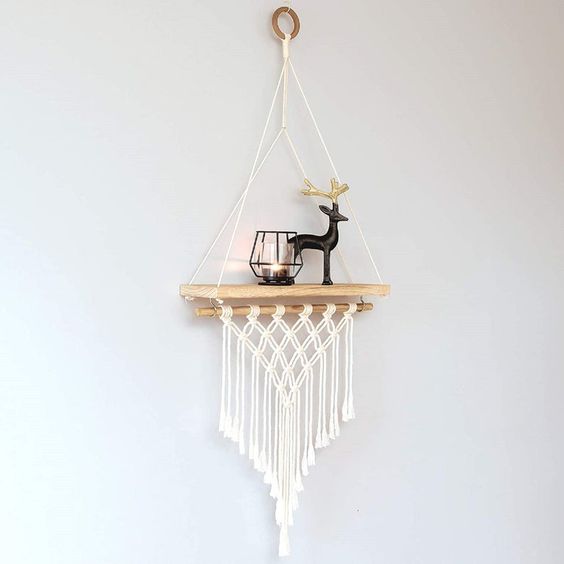 kệ gô treo tường kệ trang trí treo dây macrame độc đáo phong cách boho