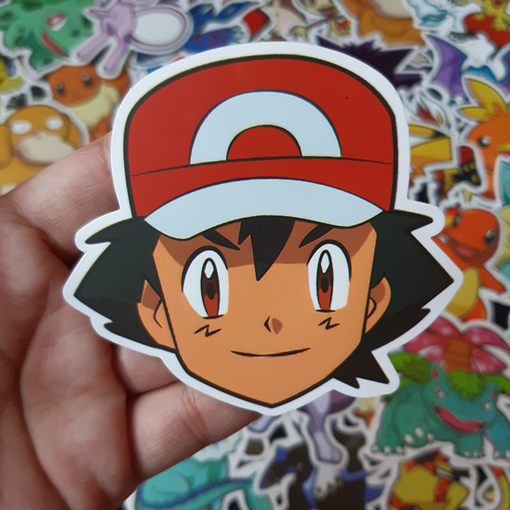 Bộ Sticker dán cao cấp chủ đề POKEMON - Dùng dán Xe, dán mũ bảo hiểm, dán Laptop