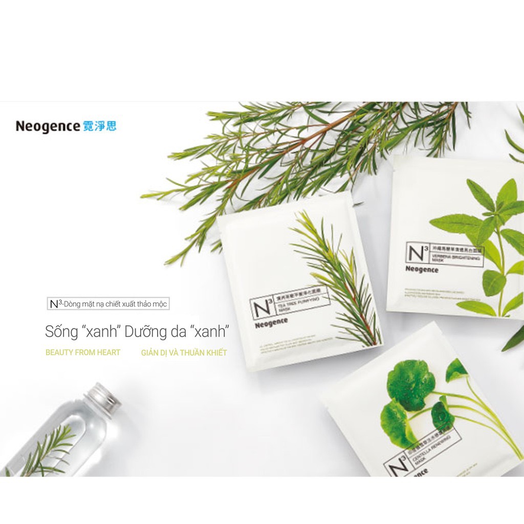 Hộp 8 miếng mặt nạ Neogence N3 dưỡng trắng với chiết xuất từ cây Vân Anh