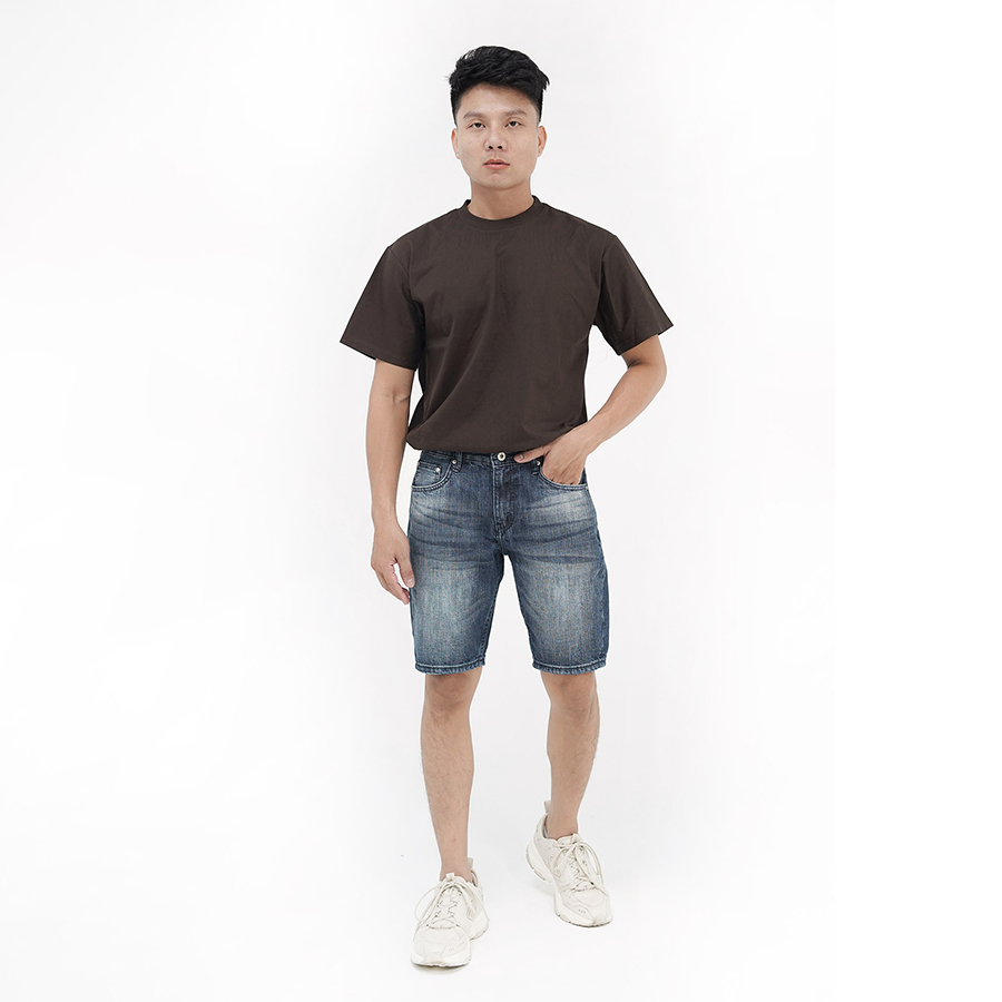 Quần Short Jeans Nam Form Slimfit Cotton Xanh – Hunter X-Rays S44