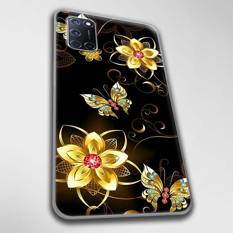 Ốp lưng dành cho Oppo A52, Oppo A92 mẫu Hoa bướm vàng