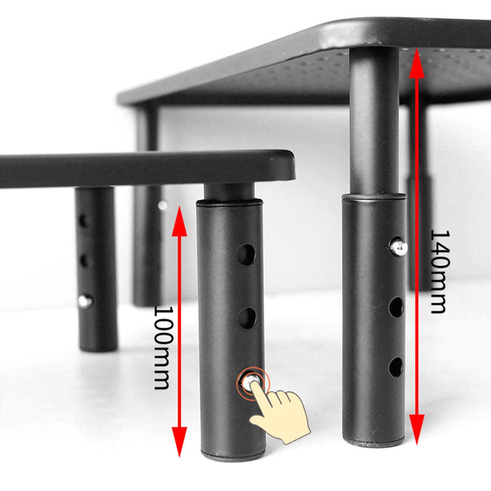 Monitor Stand Riser with Mesh Platform Height Adjustable for Computer PC