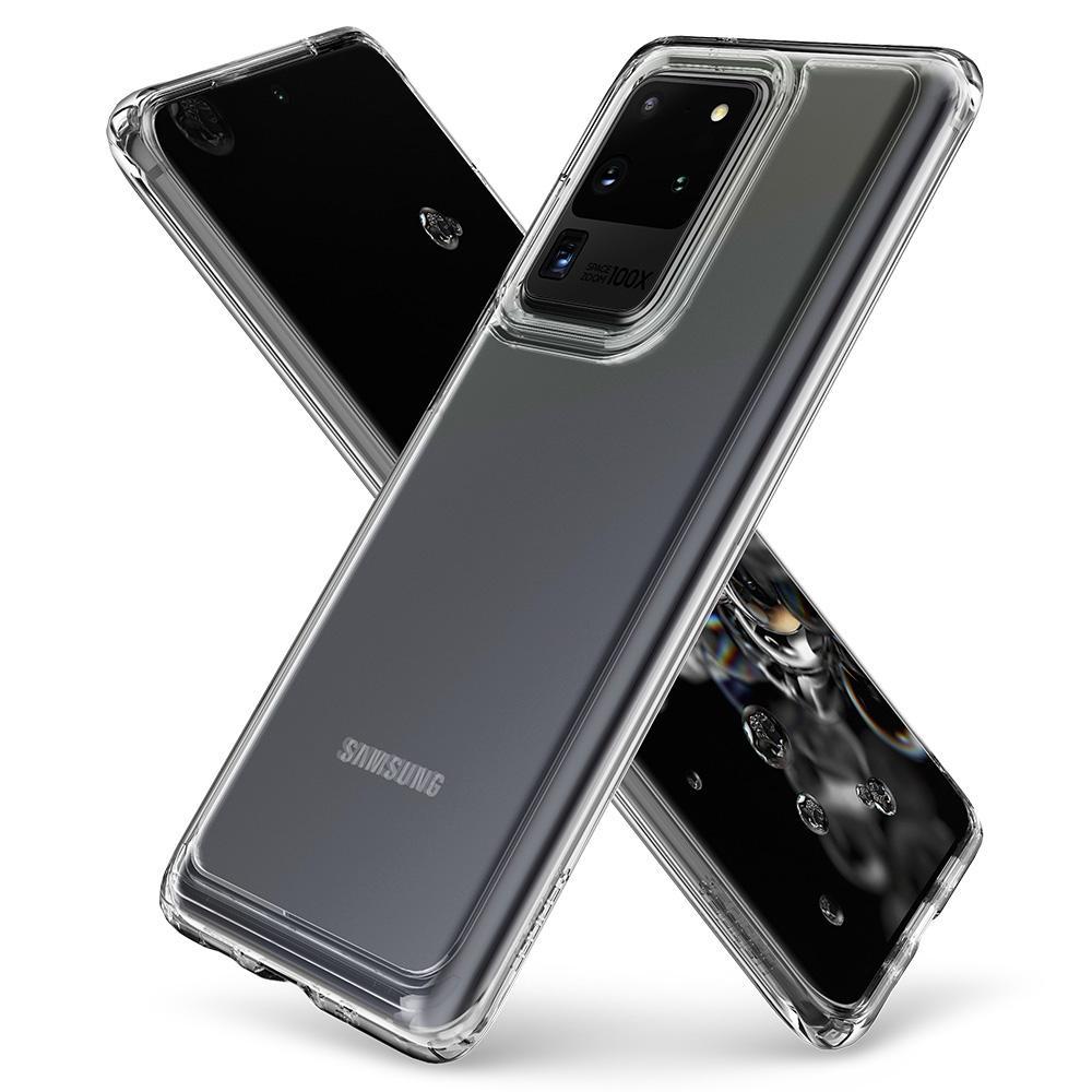 Ốp Lưng Samsung Galaxy S20 Ultra Spigen Crystal Hybrid _ Hàng Chính Hãng