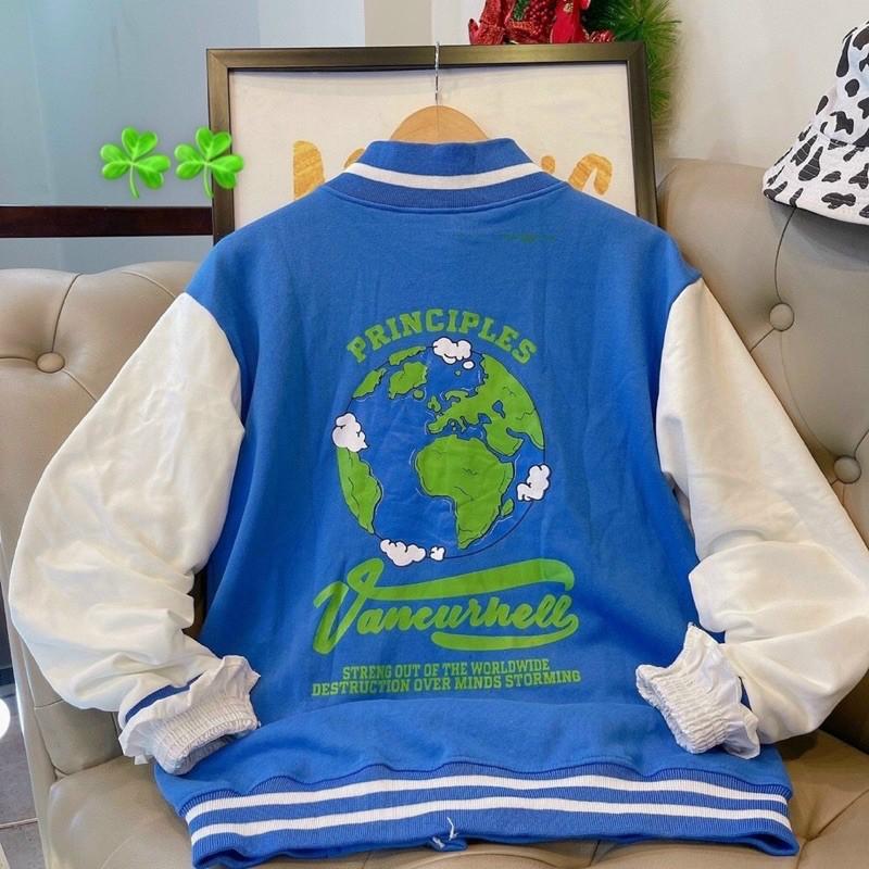Áo khoác bomber nỉ ulzzang nam nữ