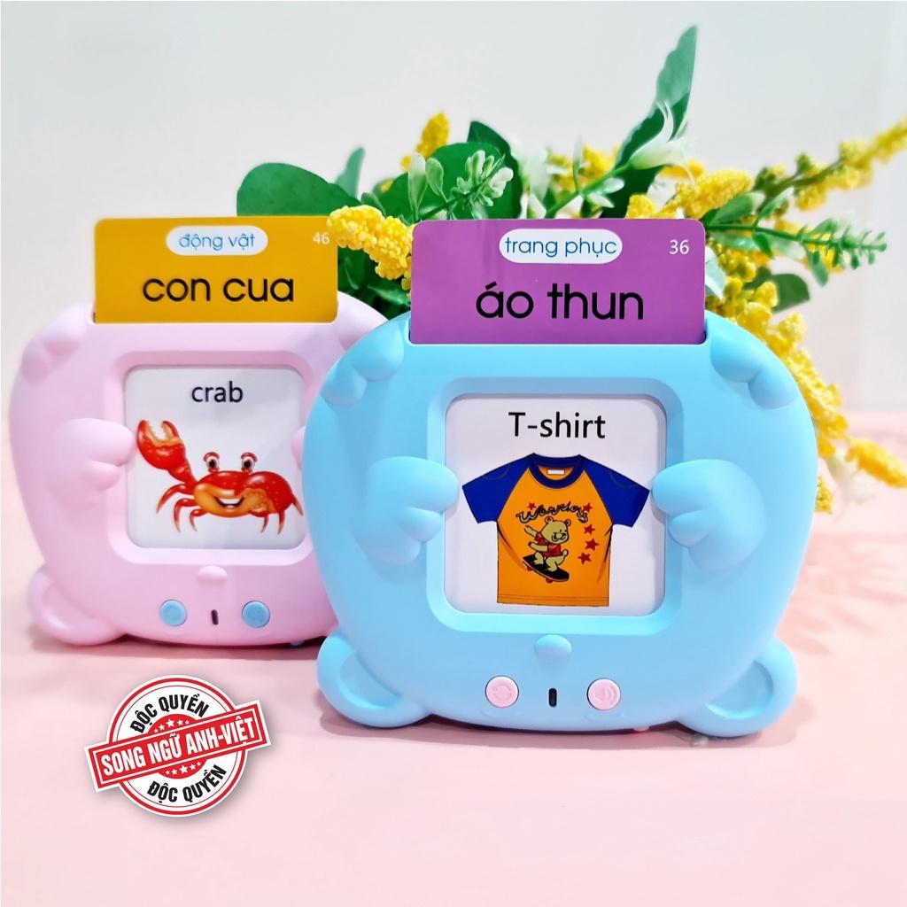 Máy Đọc Thẻ Song Ngữ Việt - Anh 255 Thẻ Flash Card Tiếng Anh , Giúp Bé Học Ngôn Ngữ Cực Nhanh