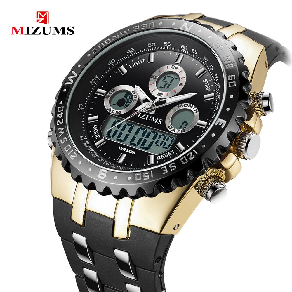 Đồng hồ kỹ thuật số MIZUMS Nam kĩ thuật số,chuyển động kép