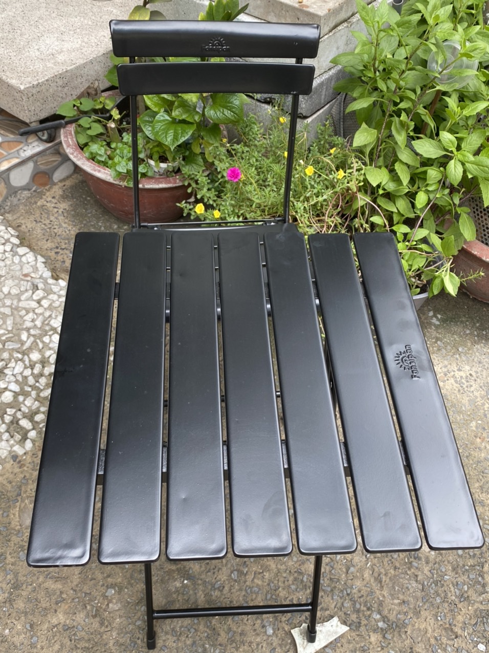 Bộ bàn ghế sắt mini color - màu đen