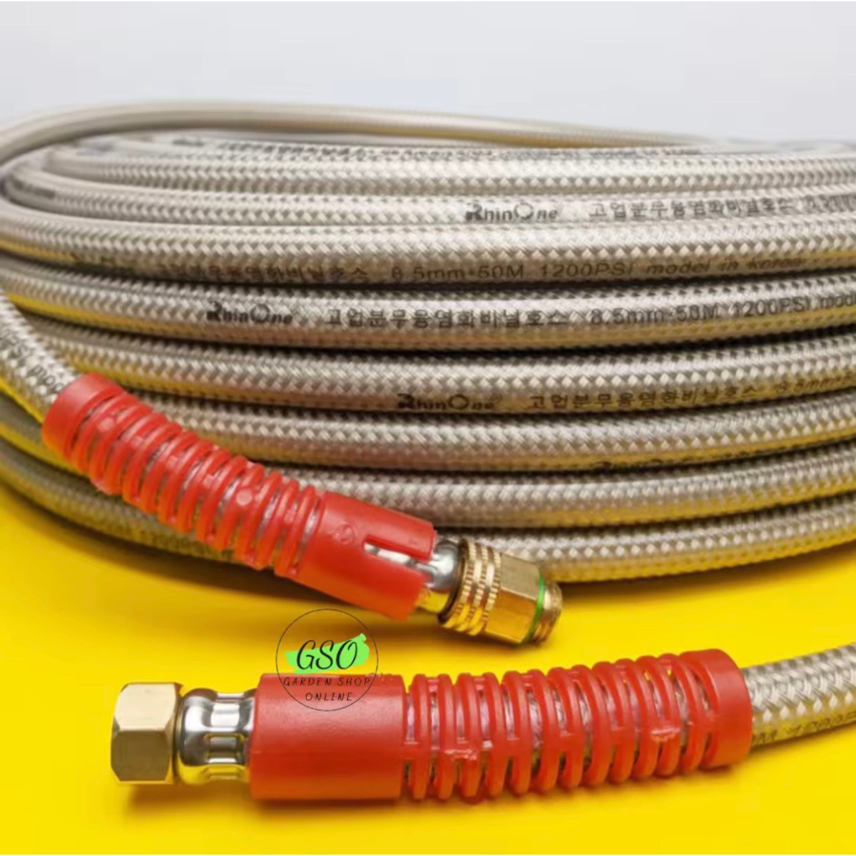 Dây Rửa Xe Áp Lực Cao RHINONE 8.5mm dài 50M, 20M, 15M, 10M, dây phun thuốc, dây phun rửa áp lực