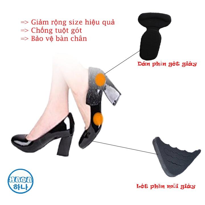 Combo sét lót giày giảm size chống tuột gót bảo vệ bàn chân dùng được cho tất cả các loại giày bít