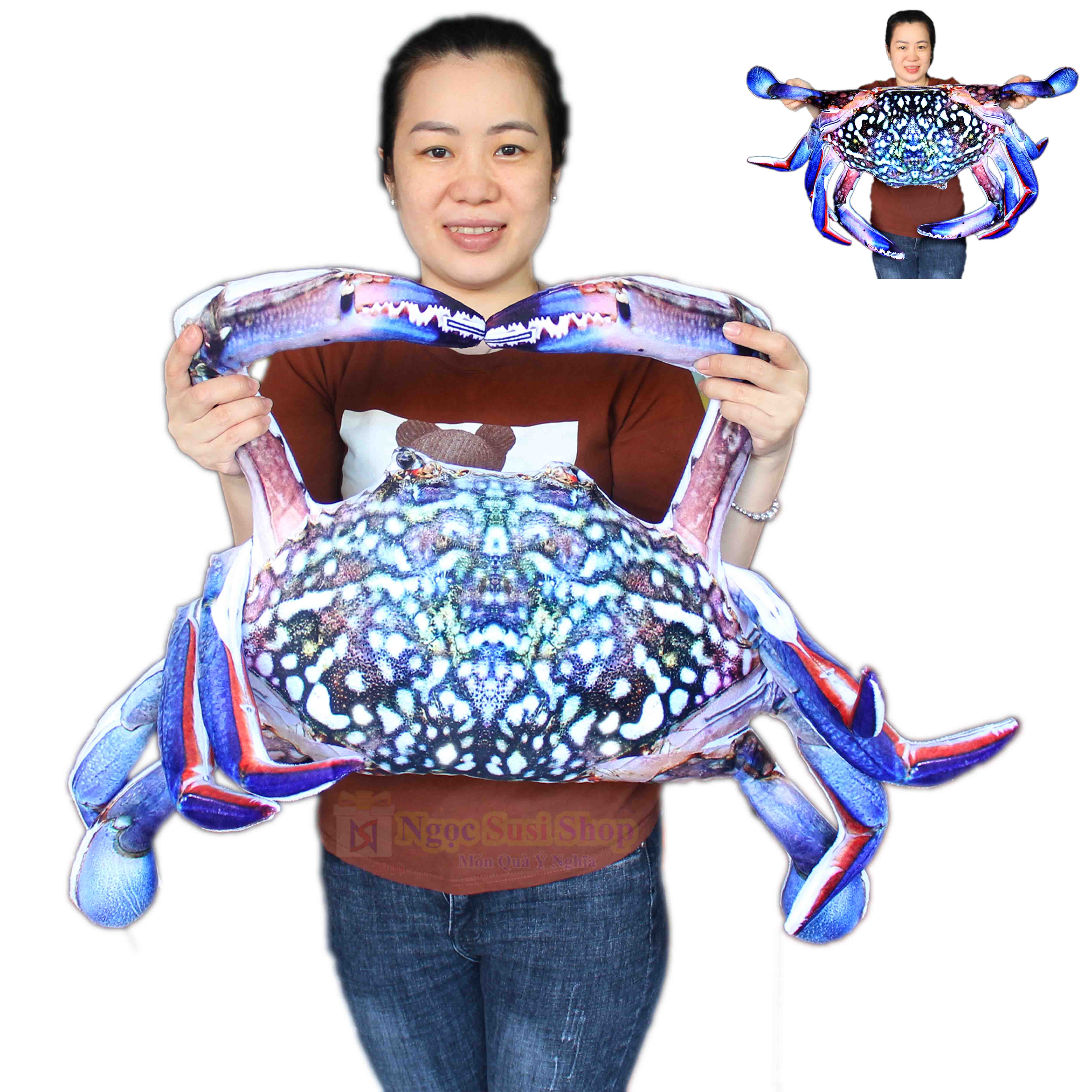 GỐI ÔM CON CUA ĐỎ , GHẸ BÔNG 3D SIÊU TO KHỔNG LỒ