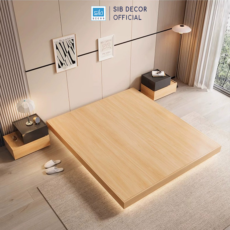 Giường Ngủ Tatami Khung Giường Ẩn SIB Decor, Tùy Chọn Đèn LED Cảm Biến GN33