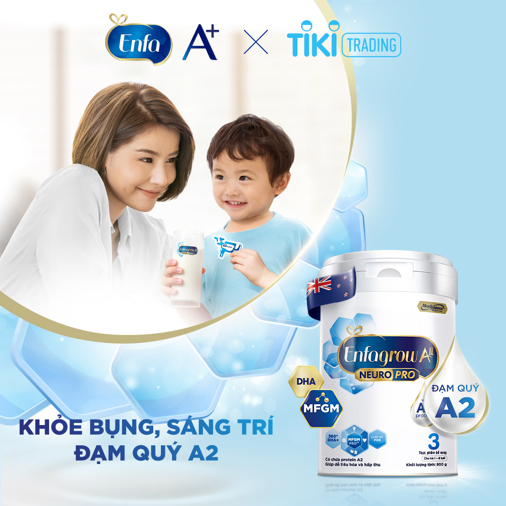 Combo 6 lon sữa bột Enfagrow A2 Neuropro 3 cho trẻ từ 1 – 6 tuổi – 800g