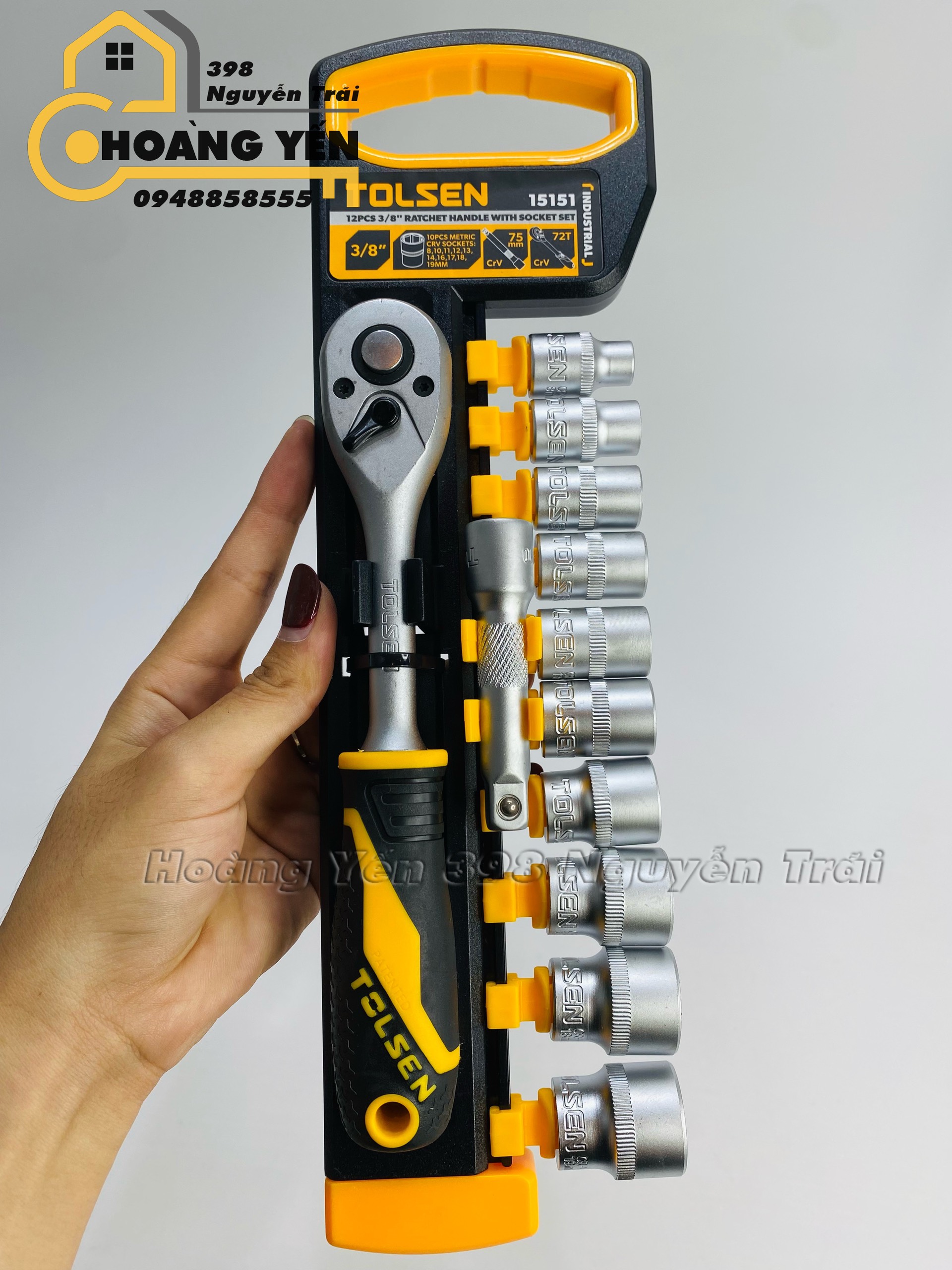 Bộ đầu típ tự động 12 món Tolsen 15152 - Bạc