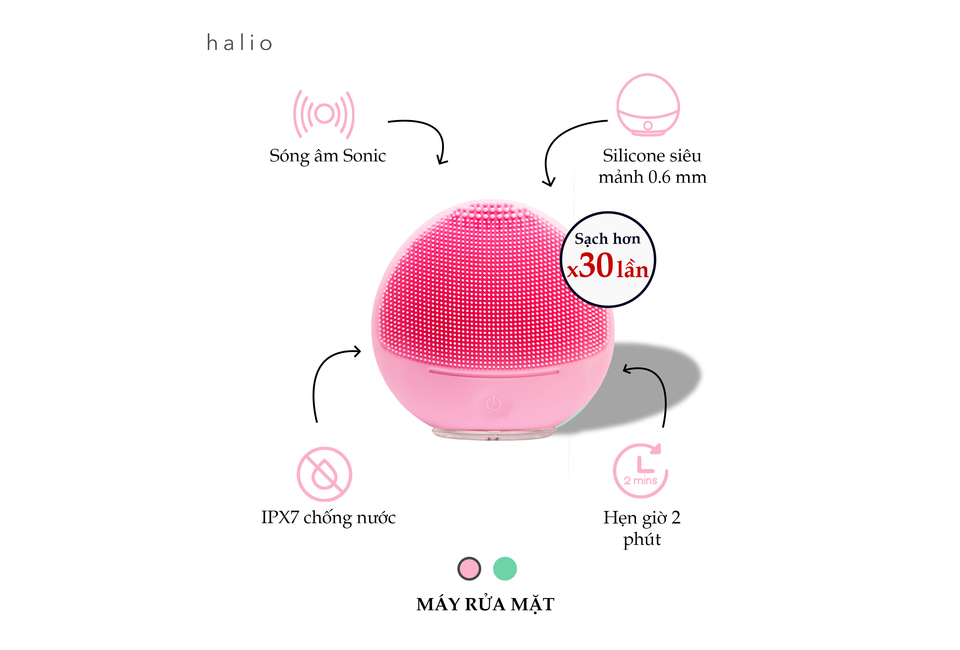 Box Valentine OnlyU ( Vòi Sen Tăng Áp Lọc Nước Halio, Bàn chải đánh răng điện Sonic Whitening Toothbrush Pro White, Máy Rửa Mặt Cho Da Nhạy Cảm Pink)