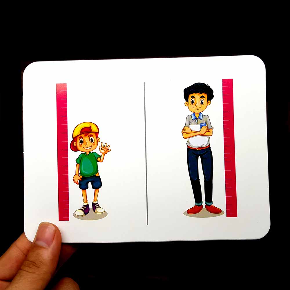 Flash card Theo phương pháp giáo dục sớm của Glenn Doman Chủ đề Sự Đối Lập  – Thẻ học thông minh (song ngữ Anh Việt)