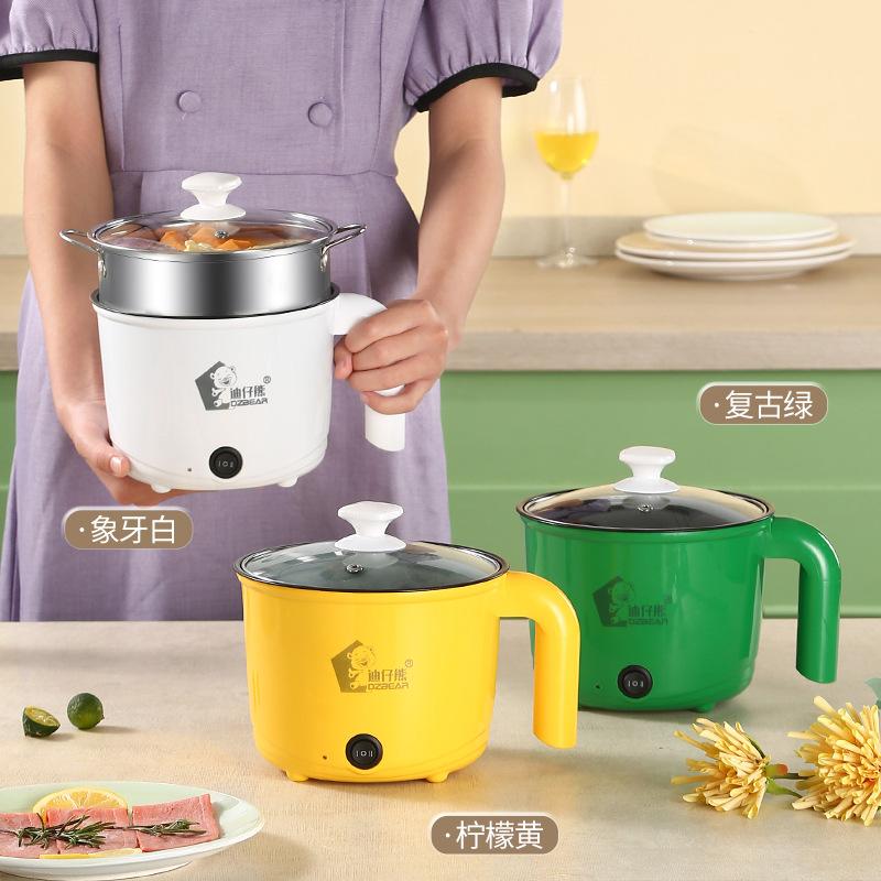 Thuận lợi nhất đa chức năng chiên và nấu shabu-shabu nồi điện nhỏ nồi cơm điện ký túc xá lẩu điện lưới đỏ cùng phong cách hộ gia đình nhỏ nồi cơm điện mini