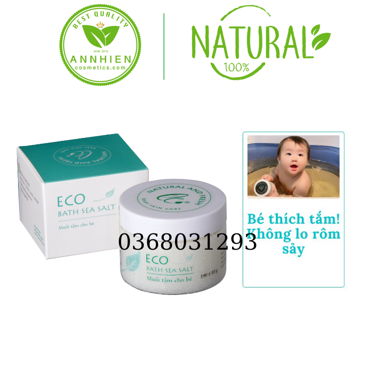 Muối Tắm Bé ECO 200g - Muối Tắm Bé Thảo Dược 100% Tự Nhiên