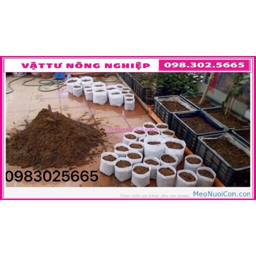 Combo 10 Túi vải địa ươm, trồng cây Kích thước 40x35cm có quai xách - Chậu vải địa không dệt