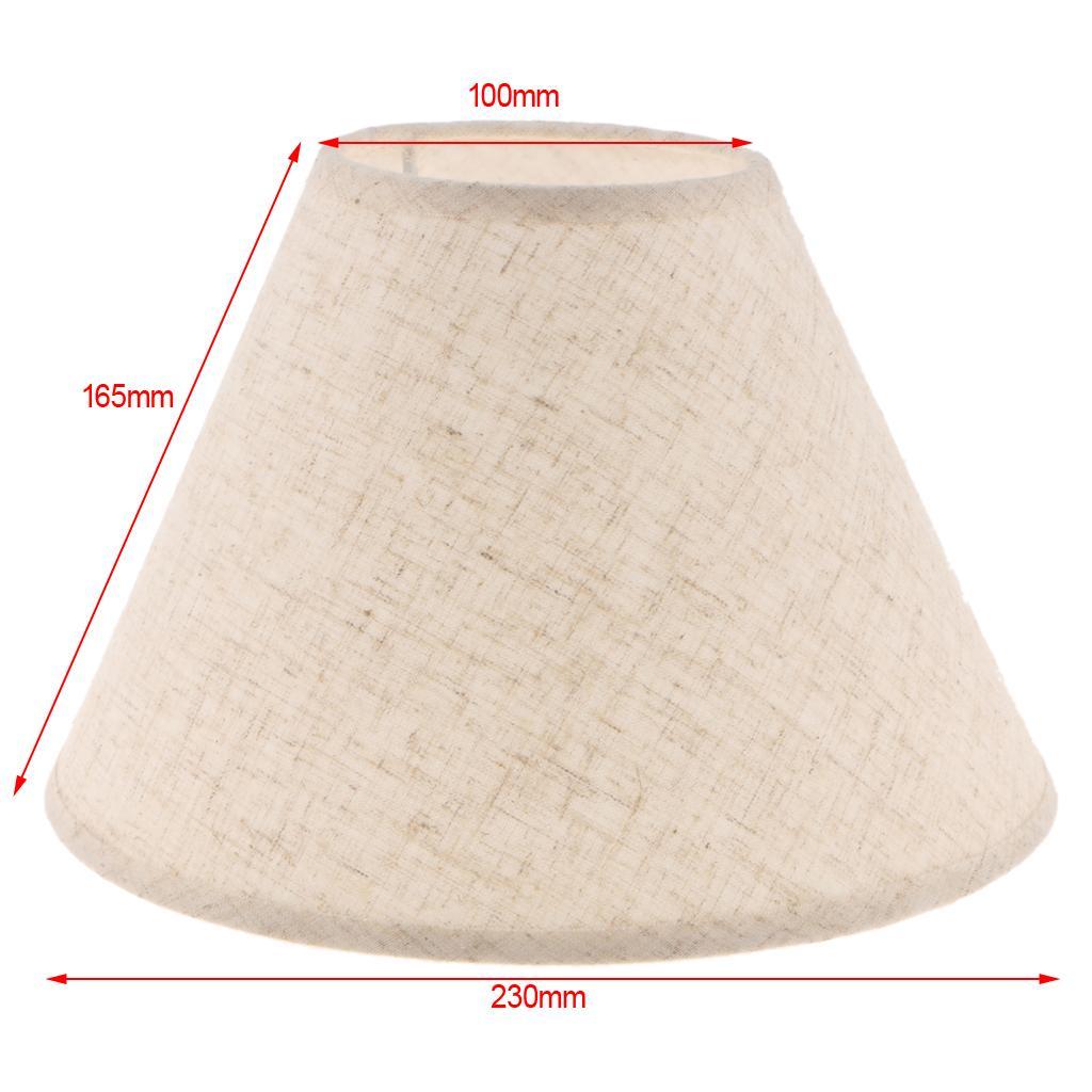 2Pcs Fabric Lampshade Table Lamp Shade Bedside Light Shade Flaxen & Gray