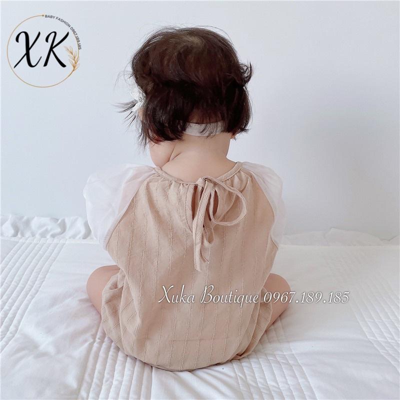 Bodysuit Cộc Tay Bé Gái 0-2 Tuổi Xuka Boutique Set Quần Áo Sơ Sinh 2022 Quảng Châu