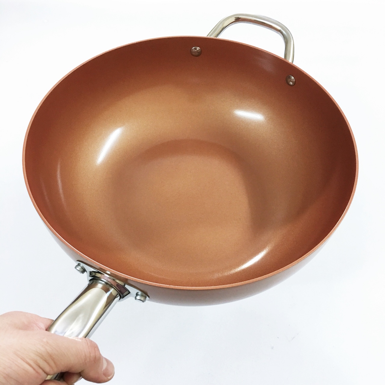 Chảo xào chống dính Hợp kim tráng men đáy từ Tay cầm chống nóng 30cm SC_W1030