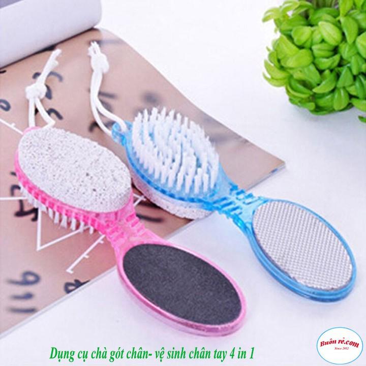 Combo 2 Dụng Cụ Chà Gót Chân 4in1 Vệ Sinh Chân Tay 00644