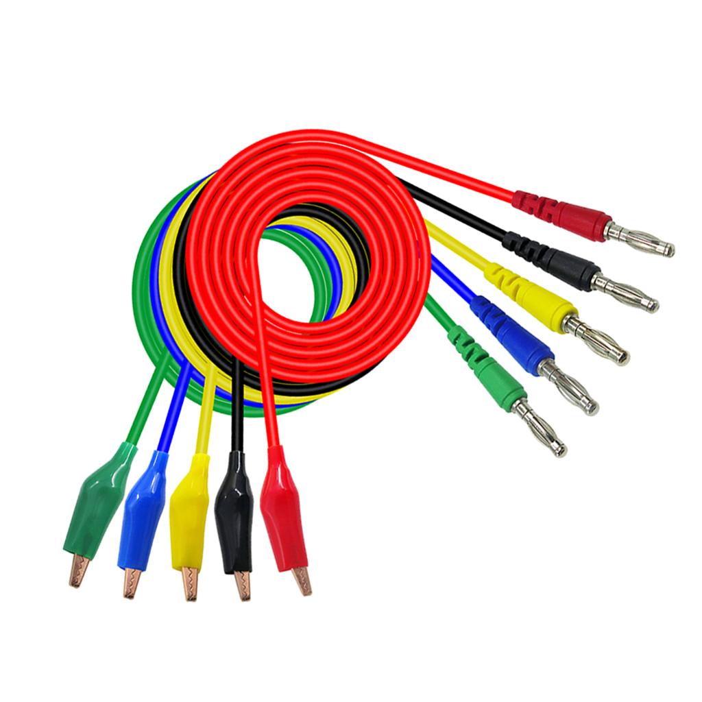 Multimeter Test Leads Alligator Clip Banana Plug Cable with P8002 Probes Set