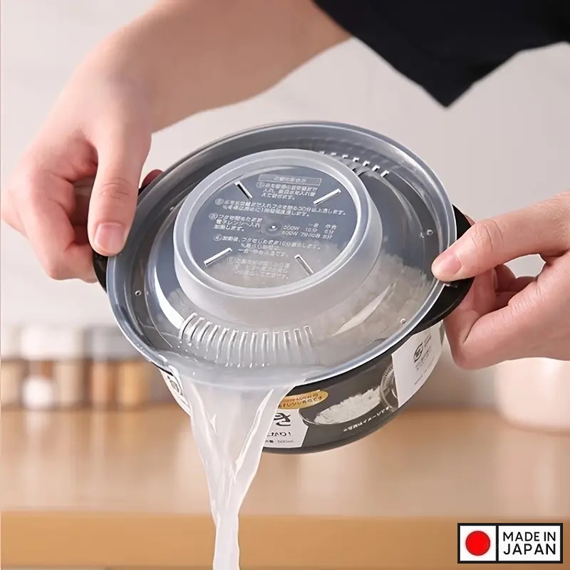Hộp nấu cơm trong lò vi sóng Sanada 860ml - Hàng Nội Địa Nhật Bản