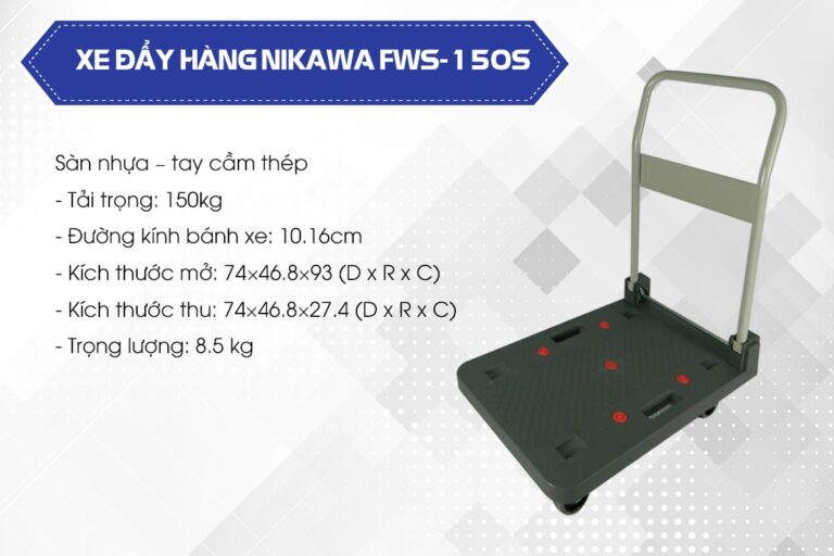 Xe đẩy hàng gấp gọn Nika.wa FWS-150S