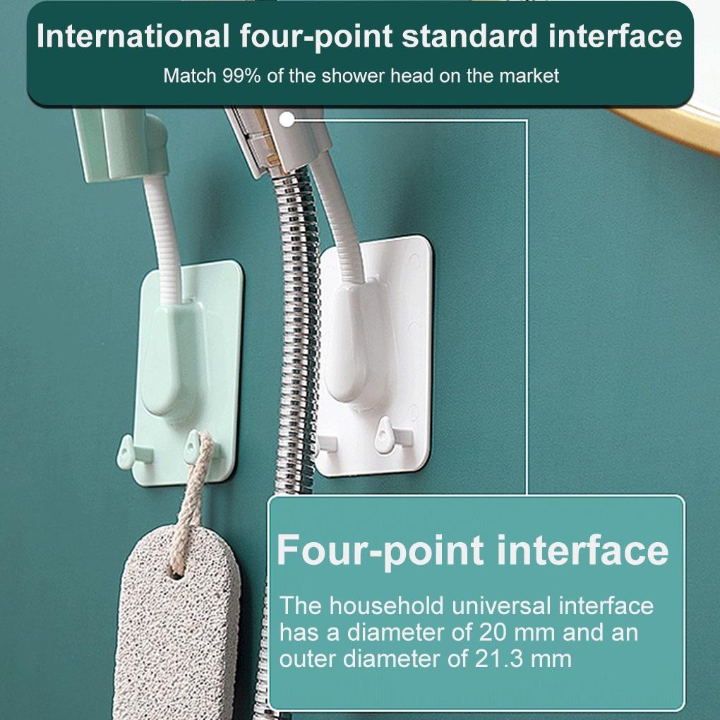 Giá Đỡ Vòi Hoa Sen 2 Móc Tự Dính Có Thể Điều Chỉnh Cho Phòng Tắm