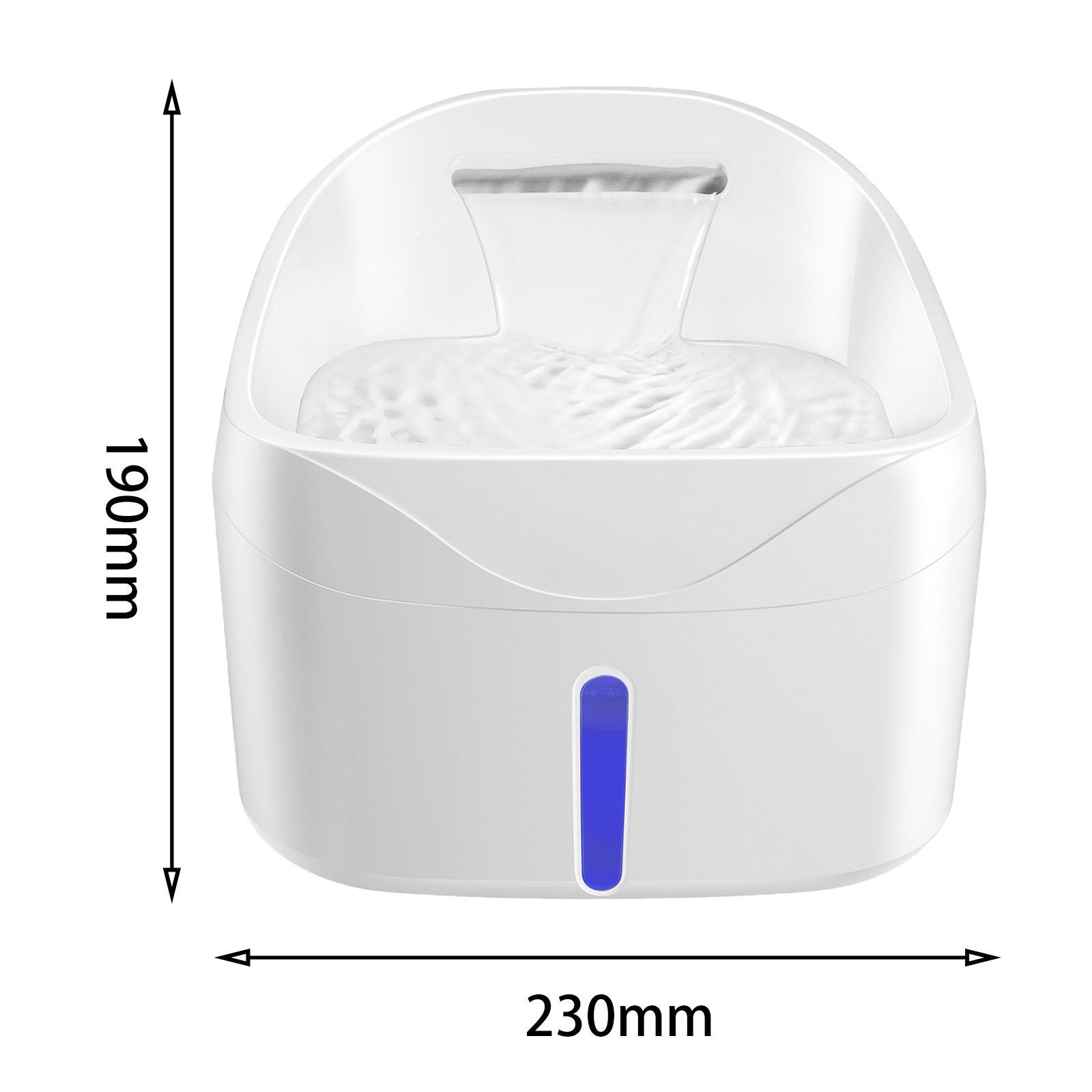 Pet Cat Water Fountain, Silent Water Dispenser Electric Indoor Portable Automatic Pet Waterer, Pets Fountain Drinking Water Bowl for Kitten