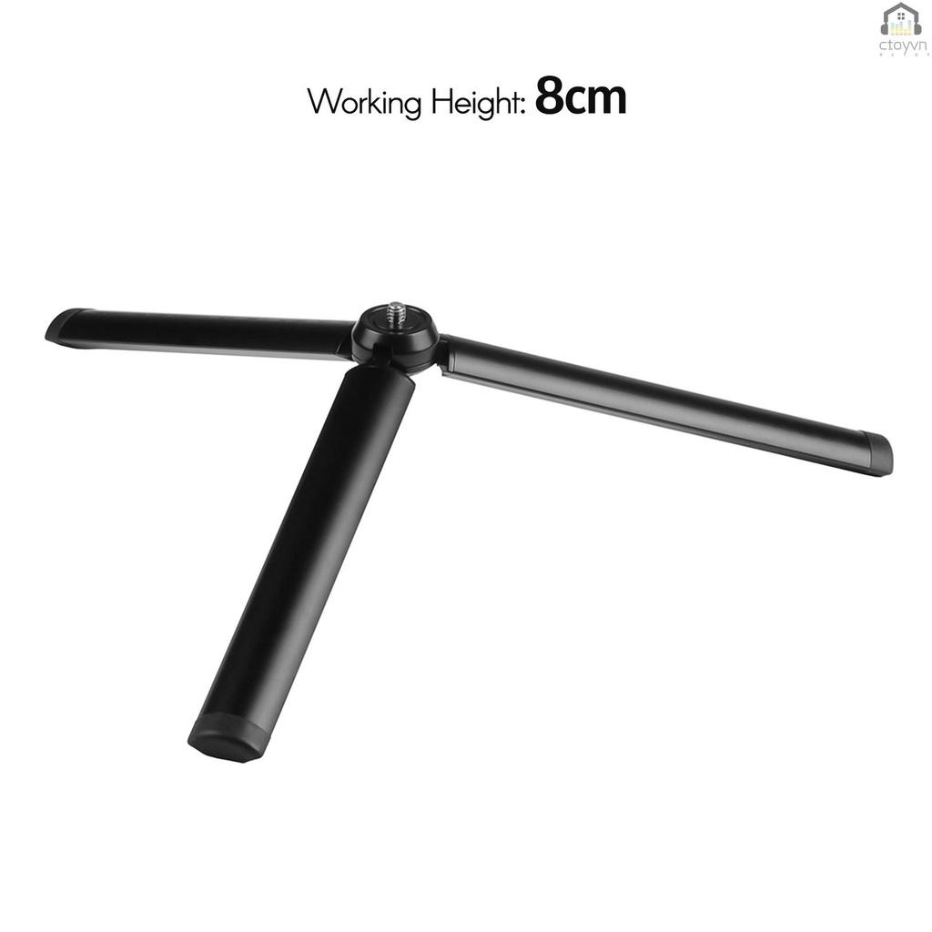 Chân máy ảnh bằng nhôm 8cm với giao diện 1/4 inch thông dụng cho DSLR SLR