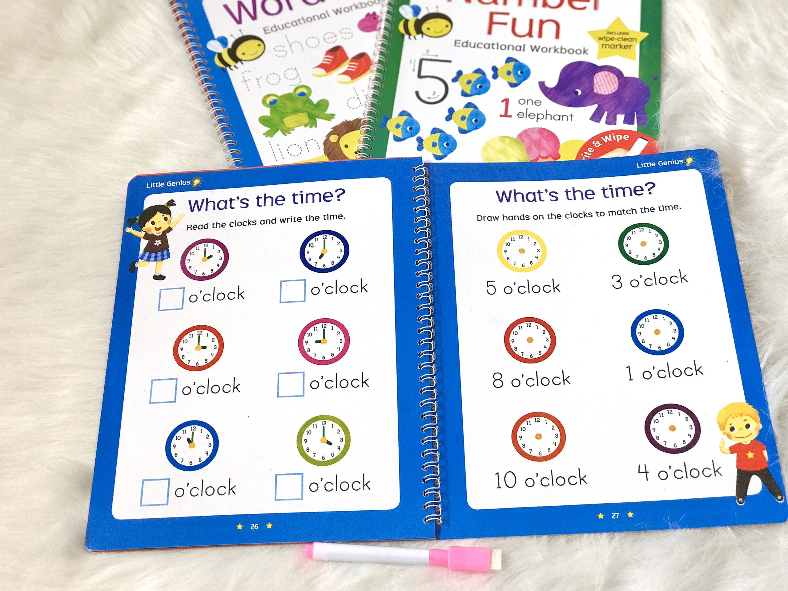 Đồ chơi - Bộ 3 cuốn viết xóa Math/ Word / Number fun