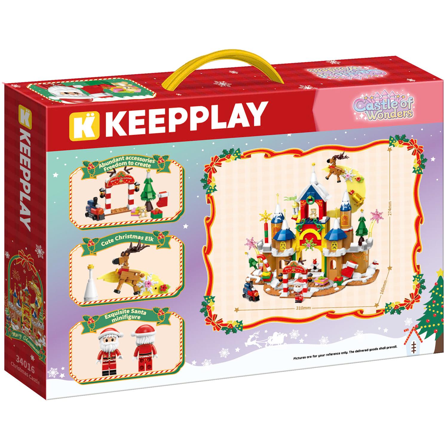 Đồ Chơi Lắp Ráp Chủ Đề Giáng Sinh - Christmas Castle - Keepplay 34016 (601 Mảnh Ghép)