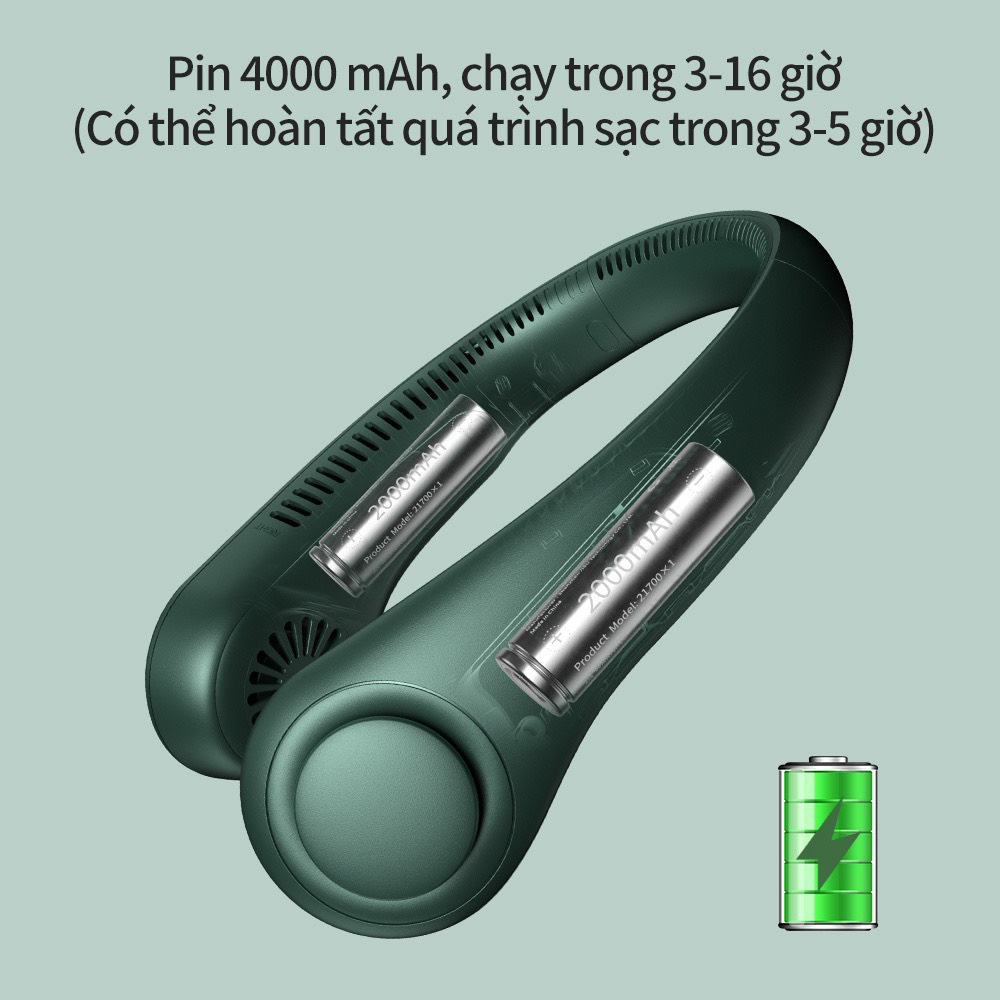 Quạt đeo cổ Vie-Hanging neck fan ( Hàng chính hãng)