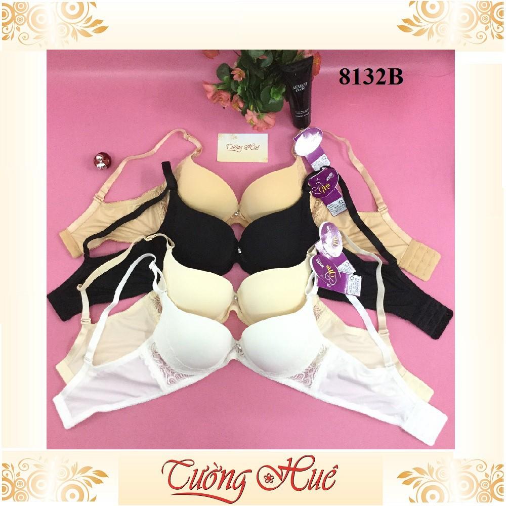 Áo lót nữ annie Bra 8132 B áo ngực nâng phối ren hoa.