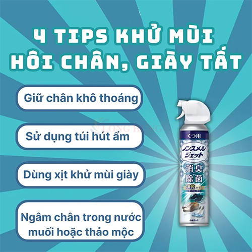 Xịt khử mùi giày Hakugen Earth Nonsmel - Hàng chính hãng