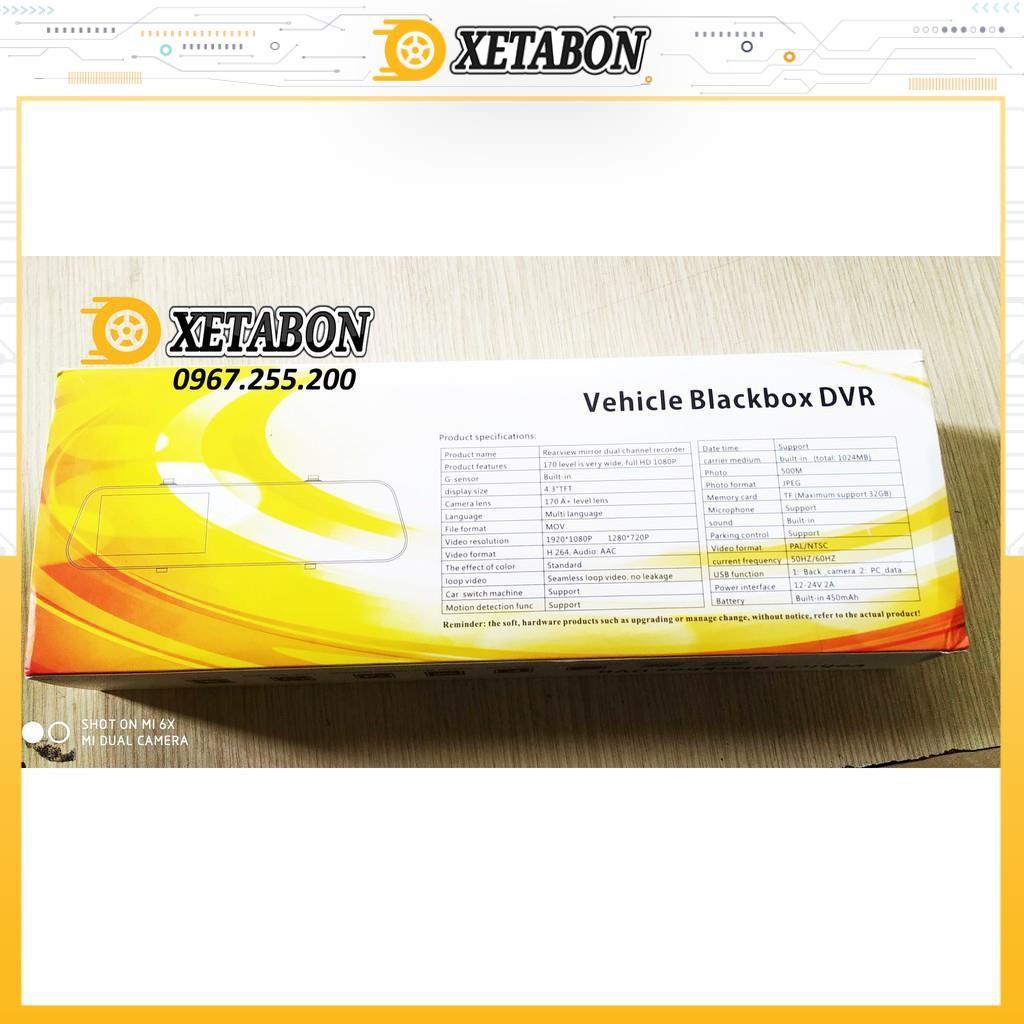 Camera Hành Trình Gương Ô tô góc rộng FULL HD màn hình LCD 4.3 inch