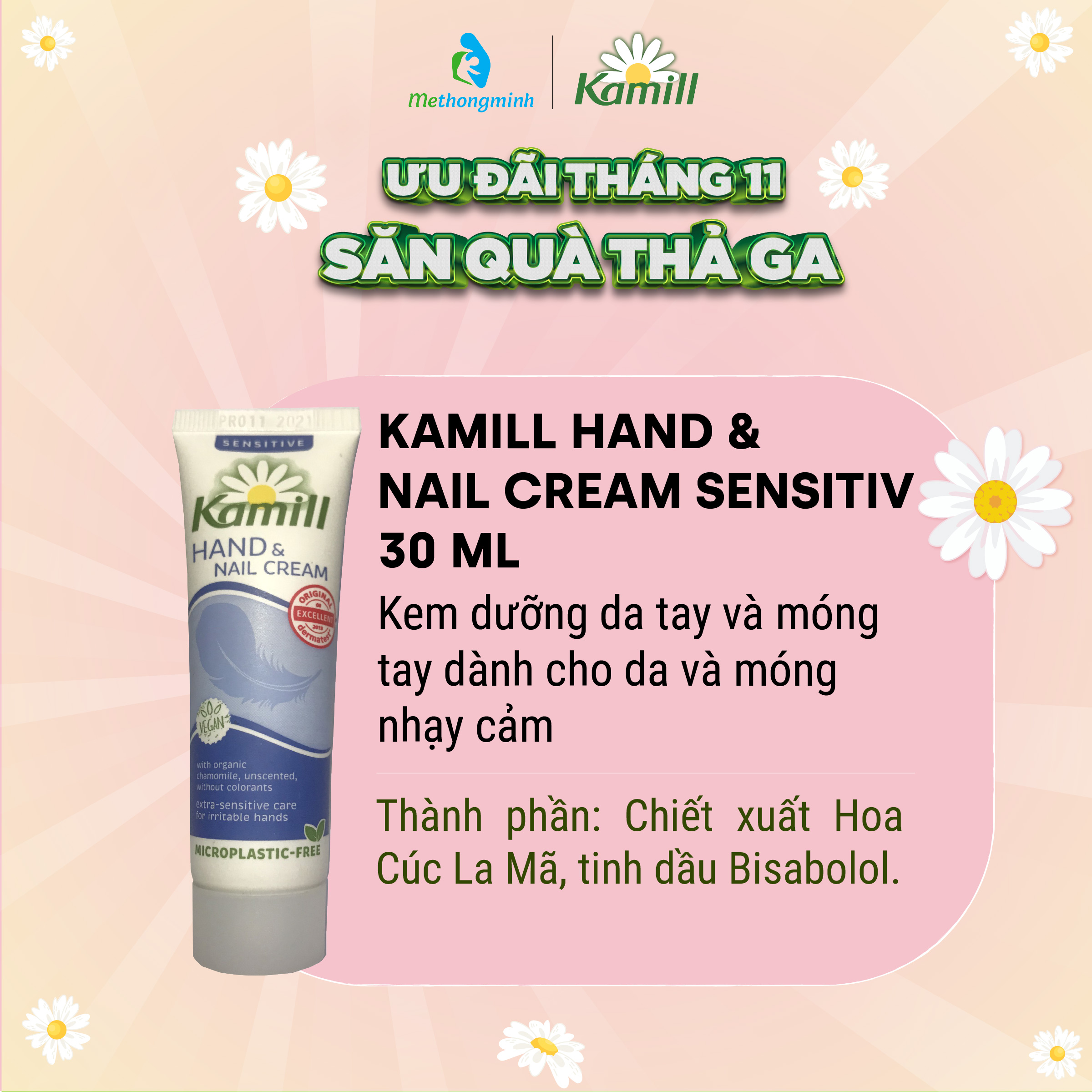 Tuýp Kem dưỡng da tay và móng tay Kamill Hand &amp; Nail Cream 30ml