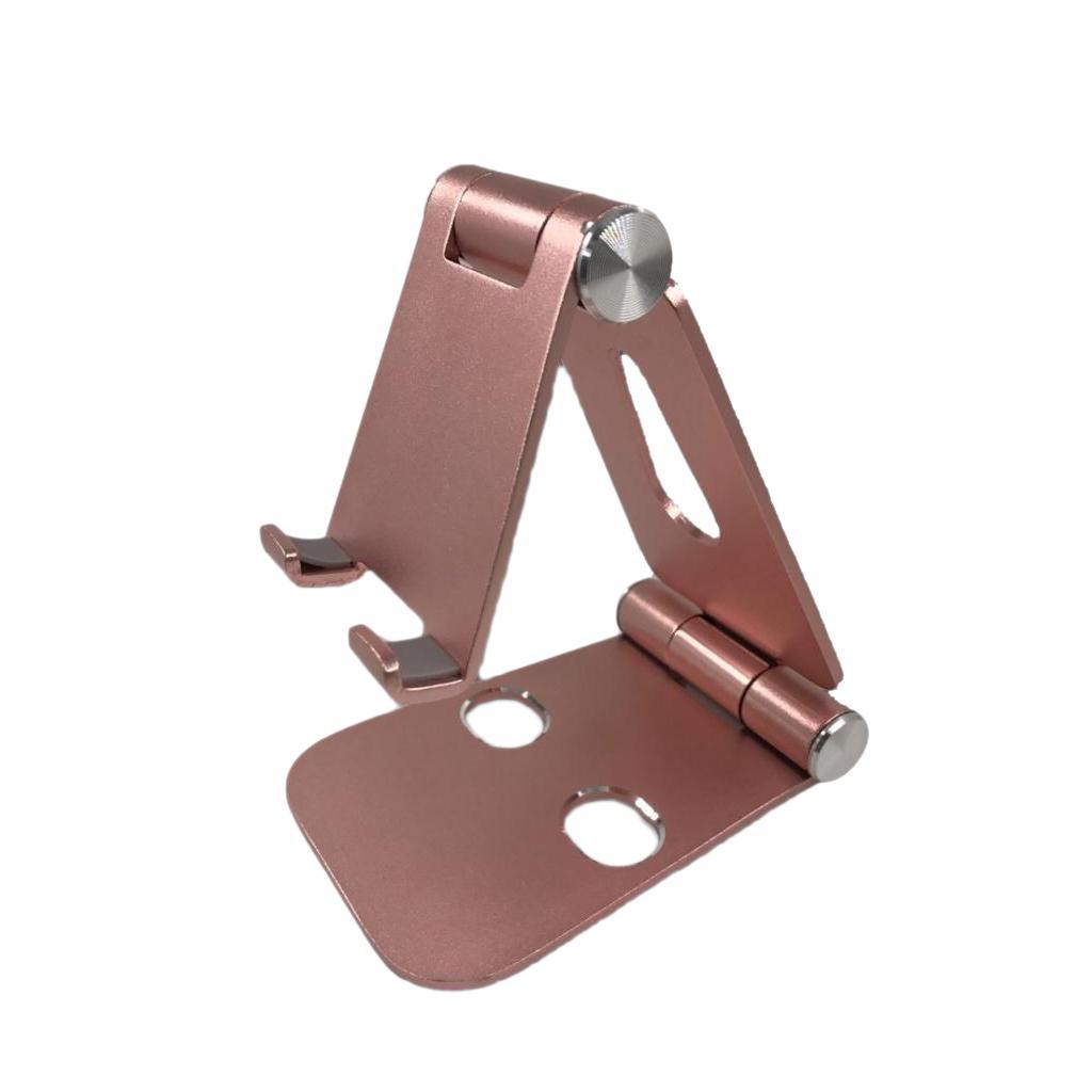 Desk Stand Holder Mount Mobile Phone Folding Portable Clear Rose Gold&gold