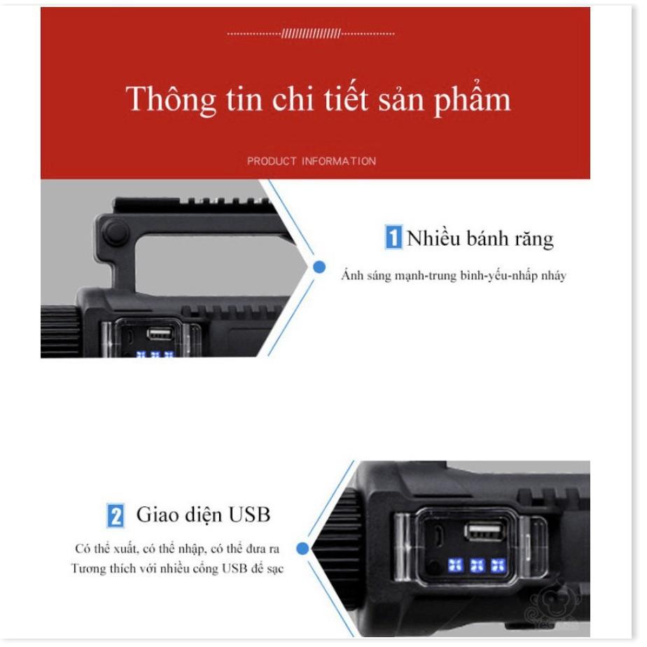 Đèn Pha Cầm Tay chiếu sáng tầm xa HighPower Lithium 8000mAh