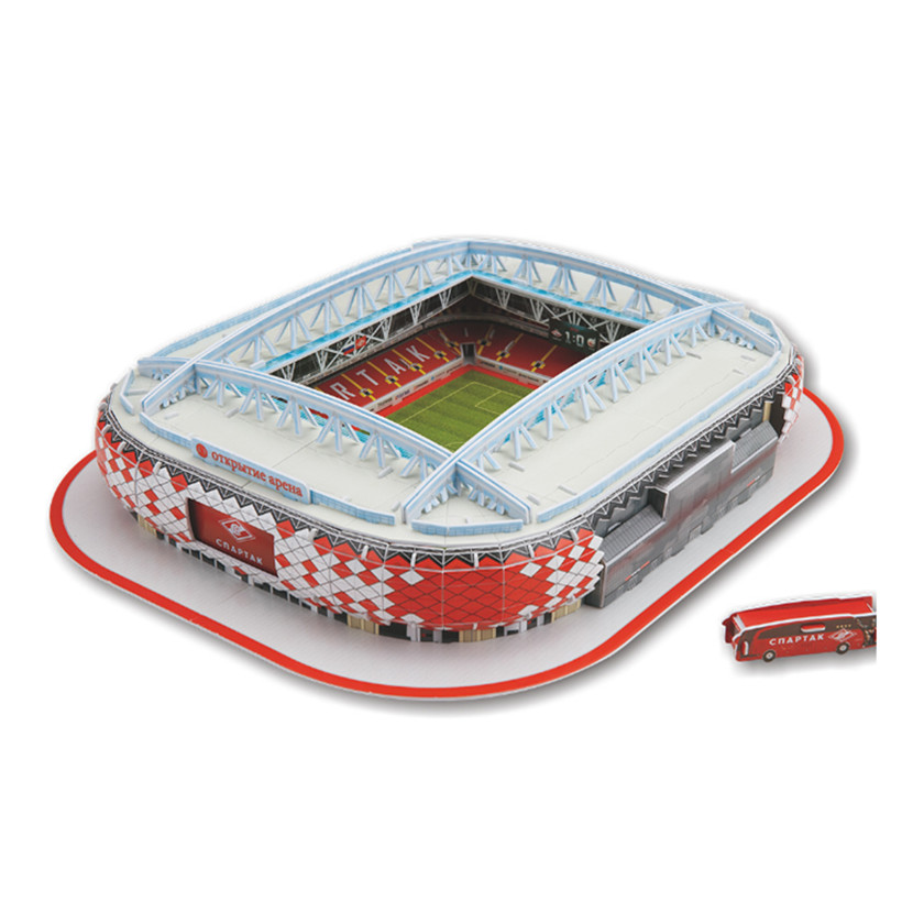 Đồ chơi lắp ráp Giấy 3D Mô hình Sân Vận Động Spartak Stadium Spartak Moscow Kèm đèn LED