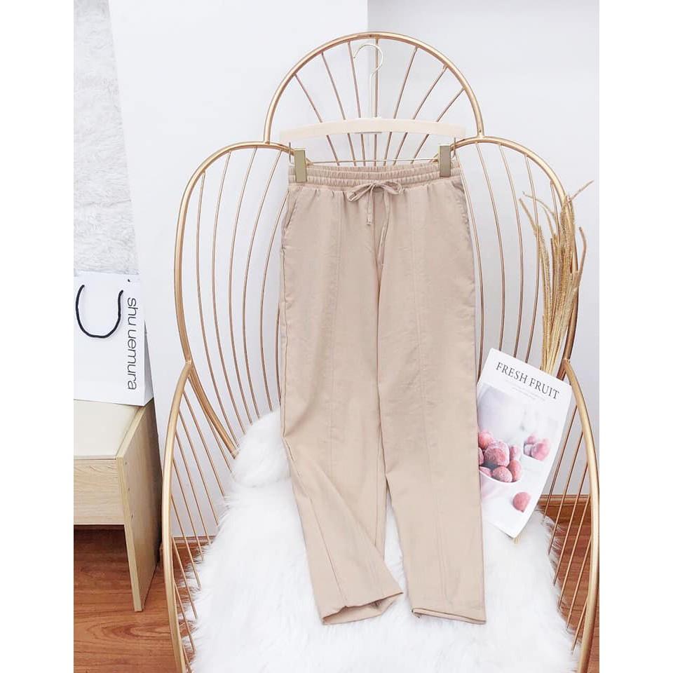 Quần Baggy Đũi Cạp Chun FRRESHIP Quần Đũi Vải Cao Cấp Không Nhăn Nhàu Quay Máy Thoải Mái