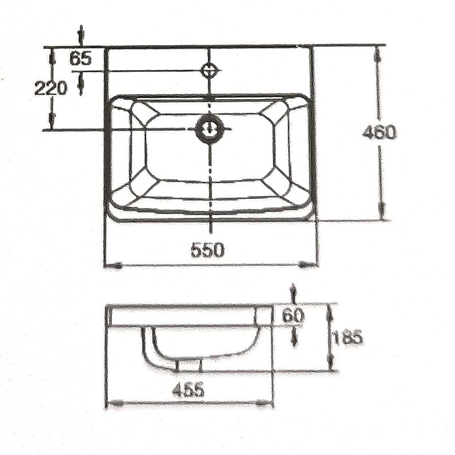 Chậu lavabo đặt bán âm bàn  American Acacia E  WP-F417