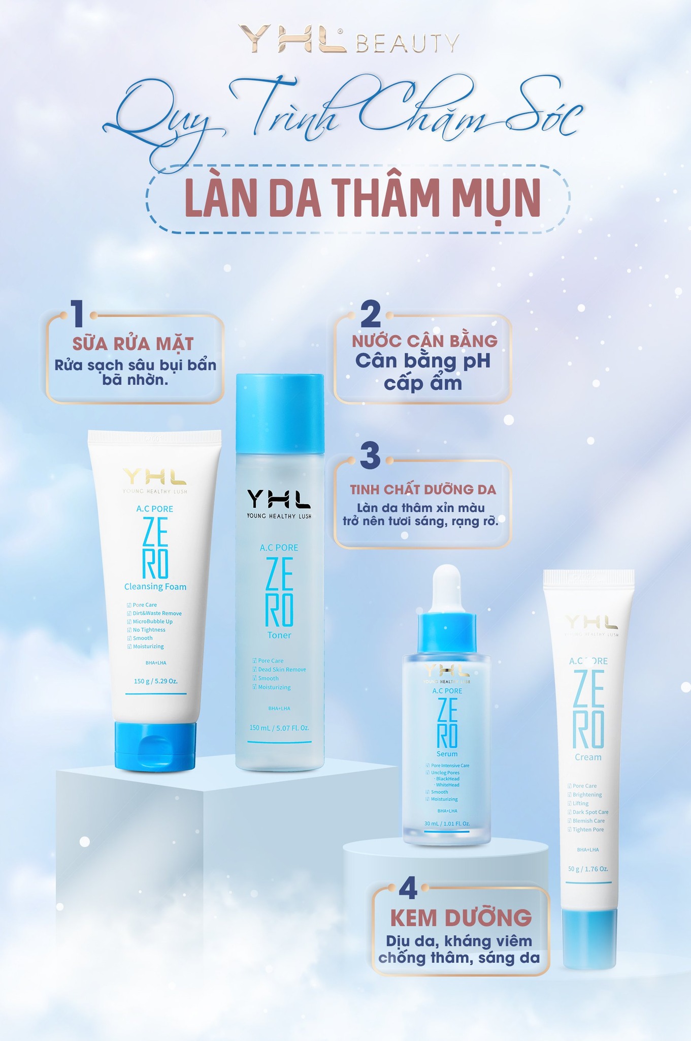 Kem dưỡng ZERO YHL Hàn Quốc 30ml giúp làm trắng da giảm vết nám đồi mồi trên da