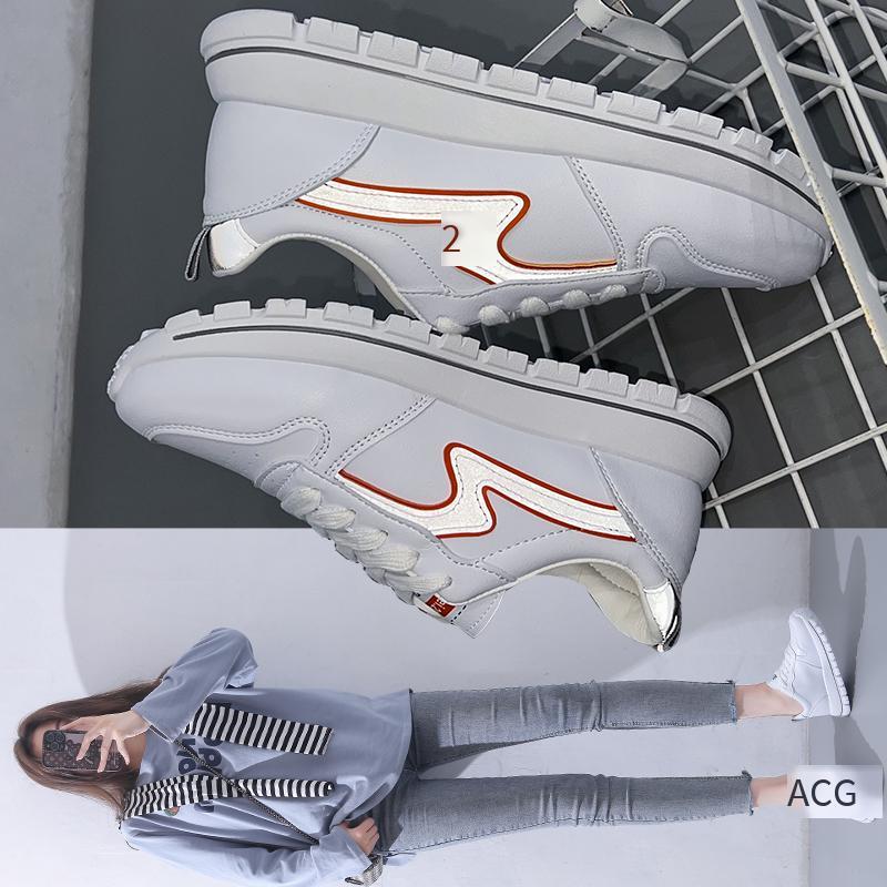 Phong cách mới nhất giày nhỏ màu trắng chống trượt giày hợp thời trang phiên bản Hàn Quốc giày chạy bộ giày thể thao bán chạy